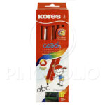 LAPIZ DE GRAFITO TRIANGULAR COACH KORES (12 PIEZAS)