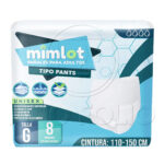 PAÑALES PARA ADULTOS TIPO PANTS MIMLOT (TALLA G) (6 PAQ. – 8 UND)