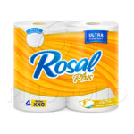 PAPEL HIGIENICO ROSAL PLUS (12 PAQ. 4 ROLLOS – 500 HOJAS)