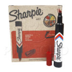MARCADORES PERMANENTES SHARPIE 680 ROJO (SET DE 12 UND)