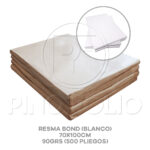 RESMA DE PAPEL BOND (BLANCO) 70X100CM (90GRS - 500 PLIEGOS)